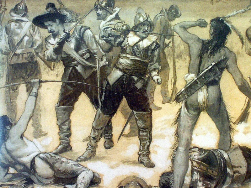 1844-Charles Stanley Reinhart - Indiani al forte di Saybrook